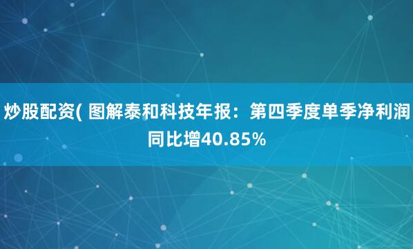 炒股配资( 图解泰和科技年报：第四季度单季净利润同比增40.85%