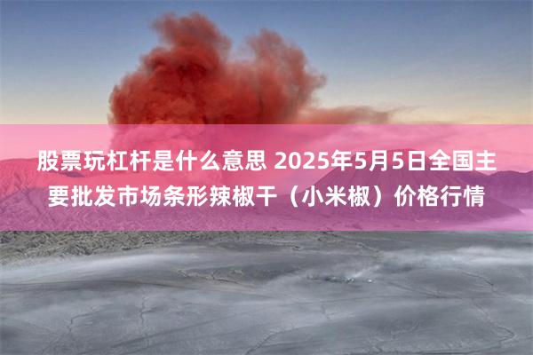 股票玩杠杆是什么意思 2025年5月5日全国主要批发市场条形辣椒干（小米椒）价格行情