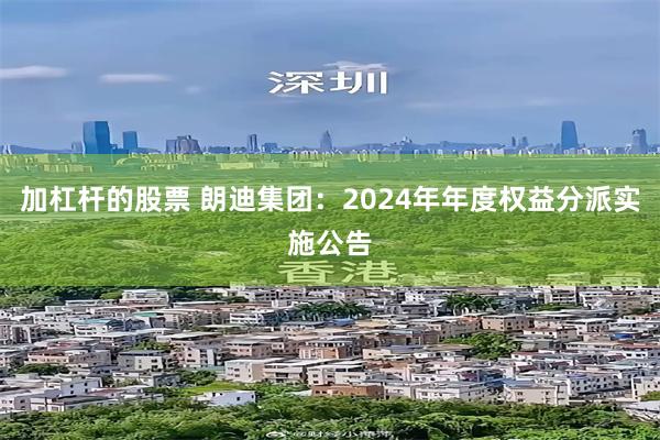 加杠杆的股票 朗迪集团：2024年年度权益分派实施公告