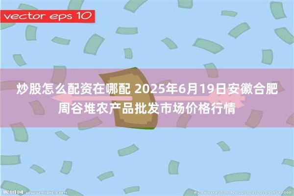 炒股怎么配资在哪配 2025年6月19日安徽合肥周谷堆农产品批发市场价格行情