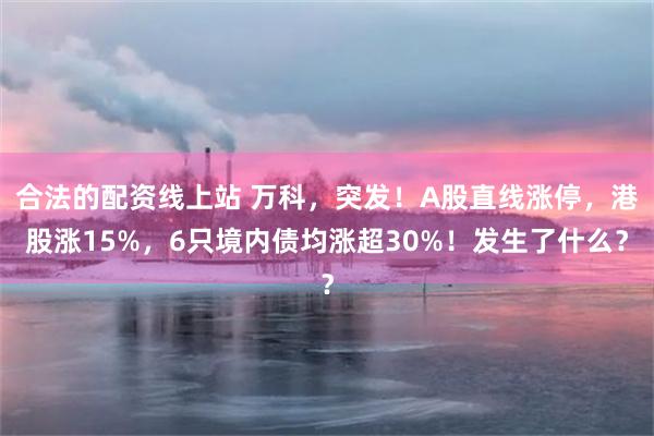 合法的配资线上站 万科，突发！A股直线涨停，港股涨15%，6只境内债均涨超30%！发生了什么？